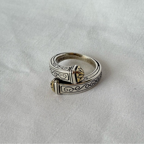 Brighton Jewelry - Vintage Brighton “Etched Bypass” Sterling Silver 2-tone Ring sz7